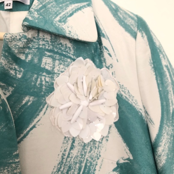 French Boutique Chic Spring Jacket Cottonade sz 10 - Picture 5 of 8